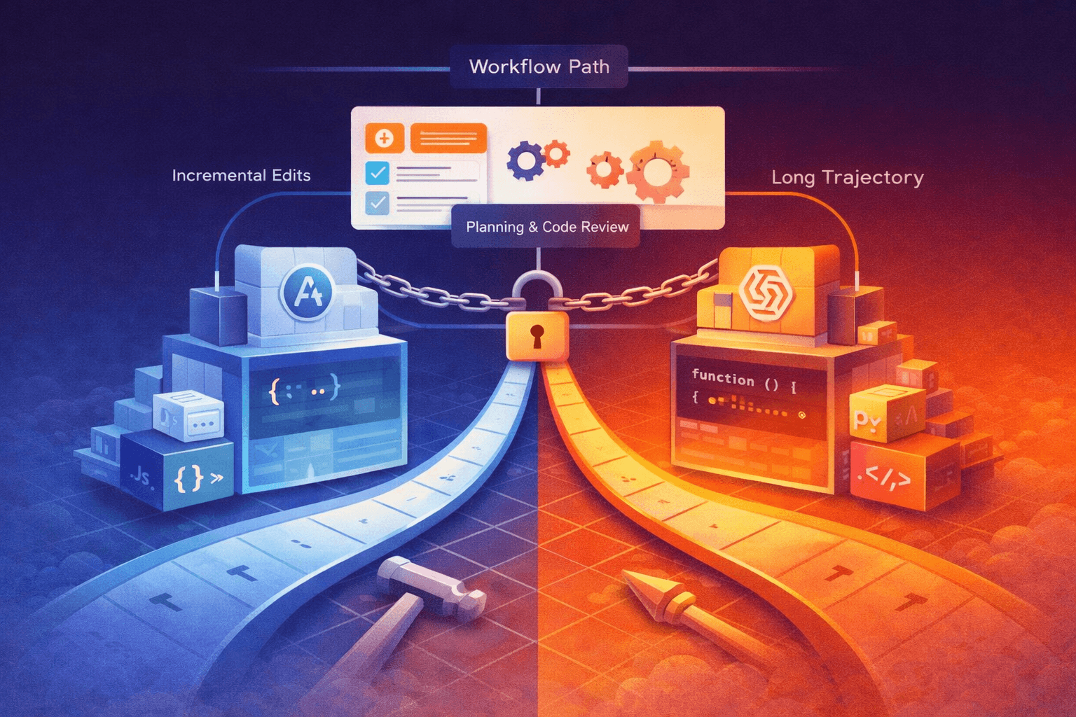 Vendor lock-in and AI agent workflow portability visual
